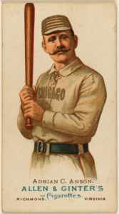 baseball trading card allen-ginter-tobacco-cap-anson