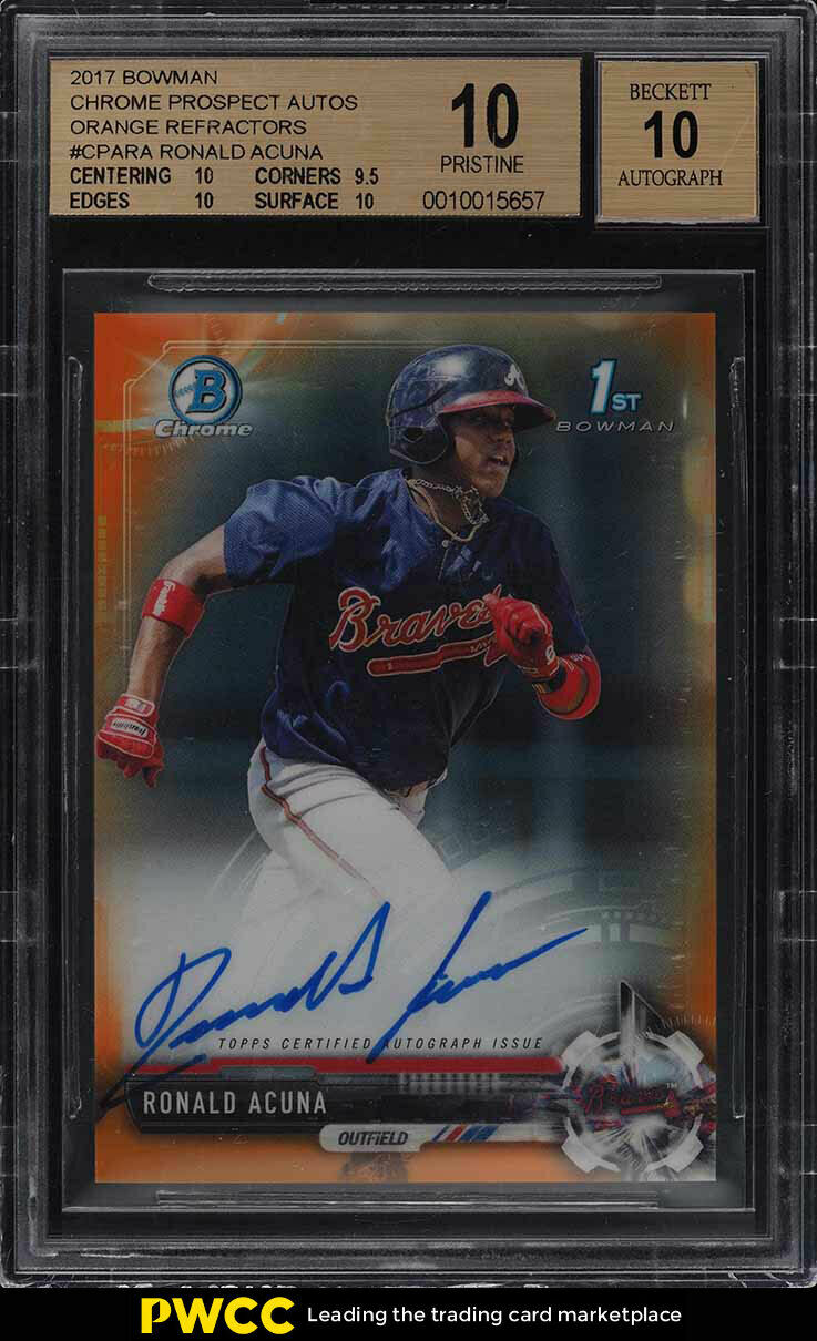 baseball trading cards most expensive acuna
