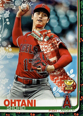 2019 Topps Holiday SP Variations HW16 Shohei Ohtani baseball trading cards product review