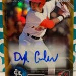 Dylan Carlson Bowman Orange Auto Card