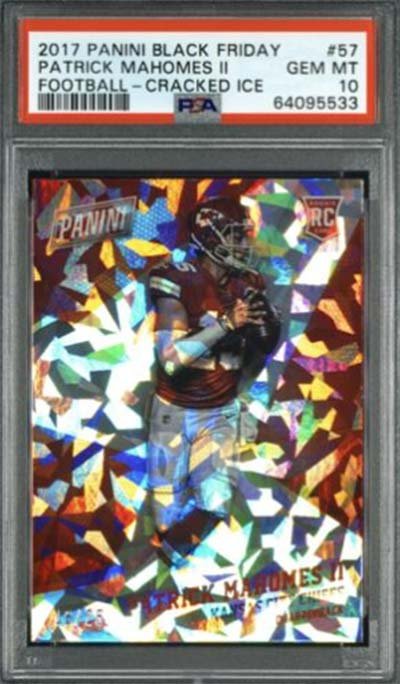 2017 Black Friday Patrick Mahomes Rookie #57 Cracked Ice /25 PSA 10 Pop 4