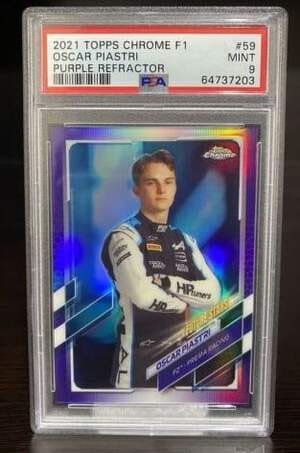 Oscar Piastri 2021 Topps Chrome RC Card