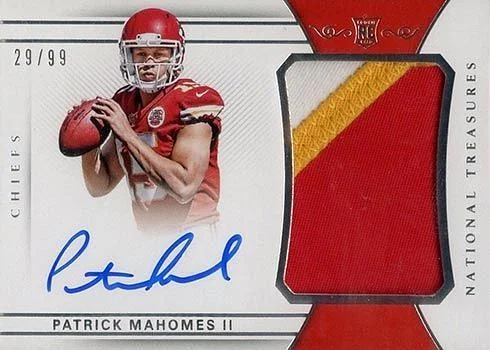 2017 Panini National Treasures Patrick Mahomes RC Auto Patch