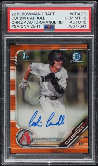 2019 Corbin Carroll Bowman Rookie Autograph